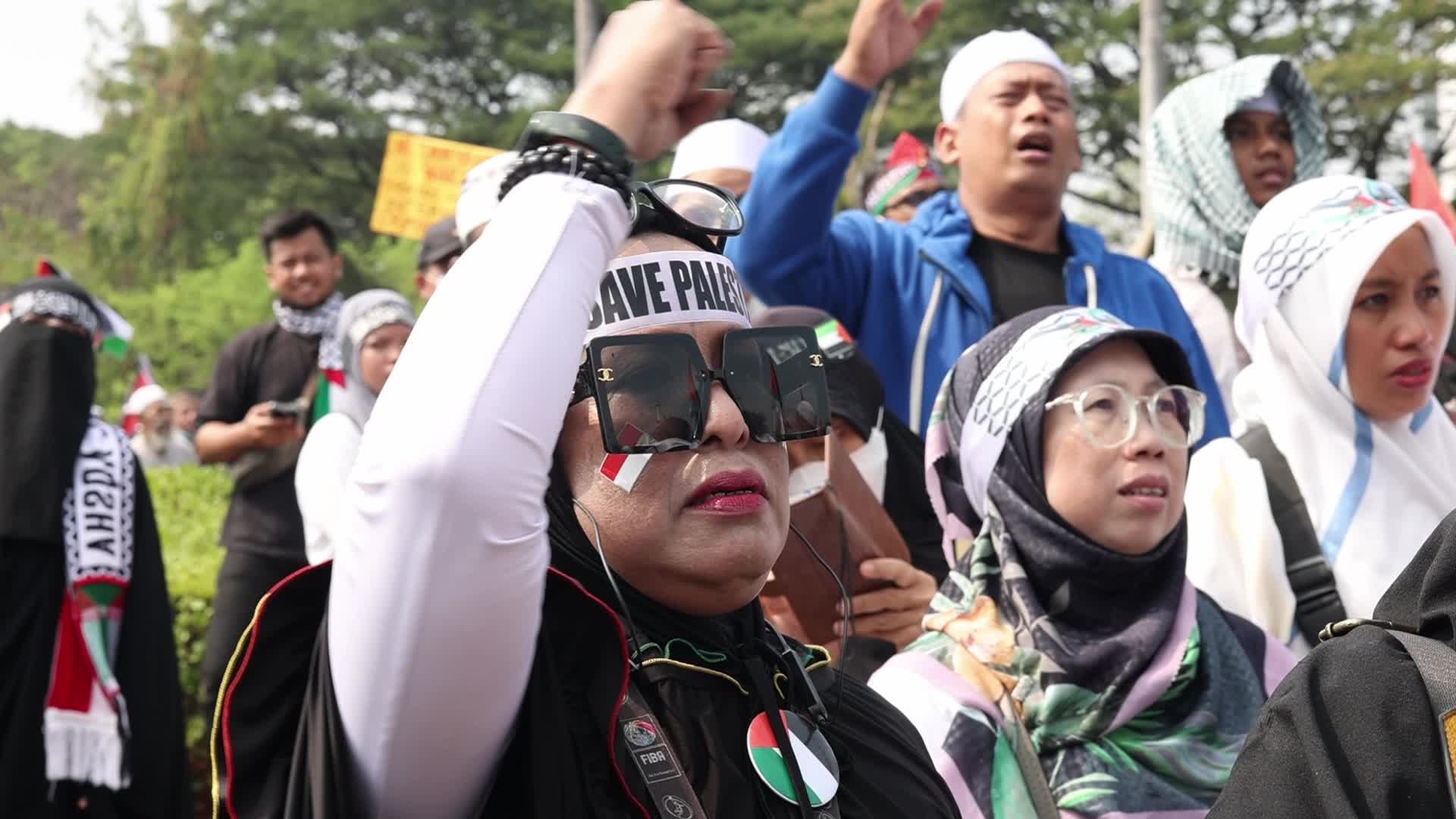 Pro-Palestinian Solidarity Rally in Jakarta, Indonesia
