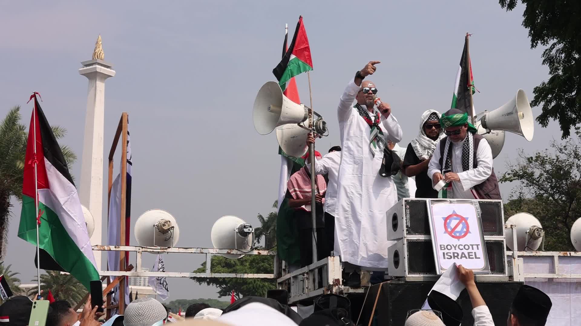 Pro-Palestinian Solidarity Rally in Jakarta, Indonesia