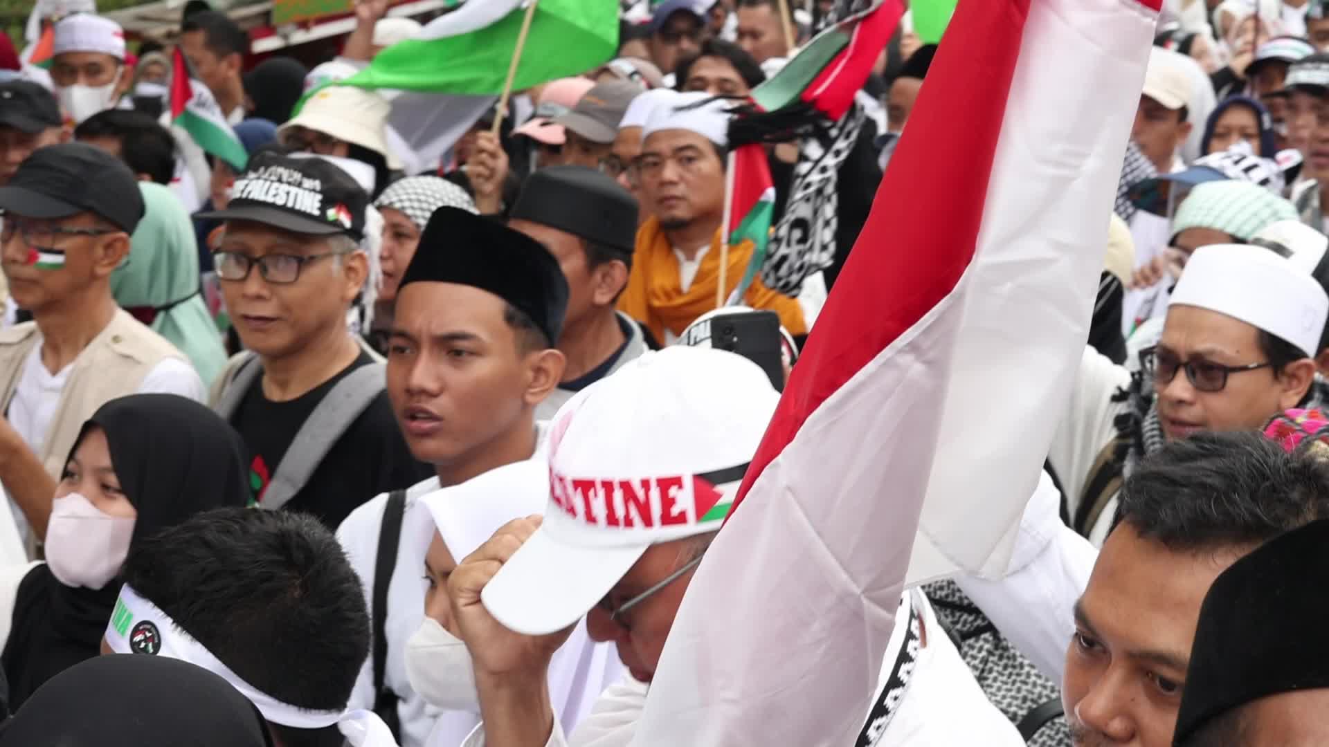 Pro-Palestinian Solidarity Rally in Jakarta, Indonesia