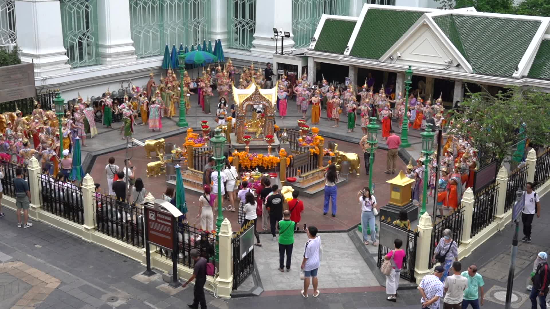 Erawan Shrine a Popular Spot Among Tourists.