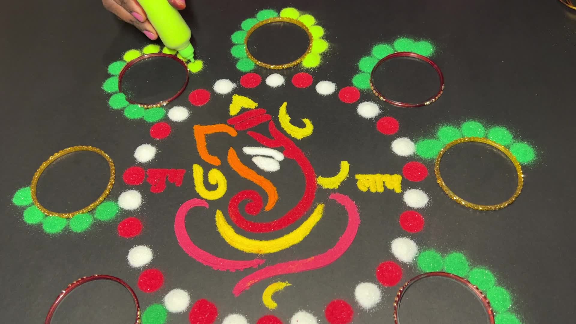 Rangoli Art During The Festival Of Diwali