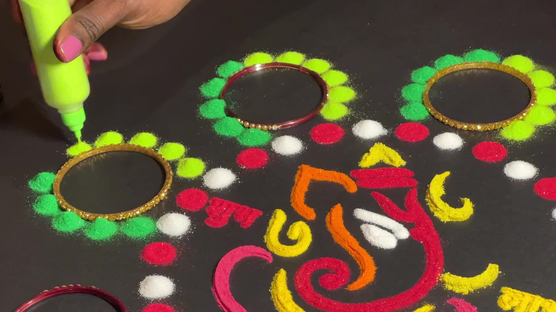 Rangoli Art During The Festival Of Diwali