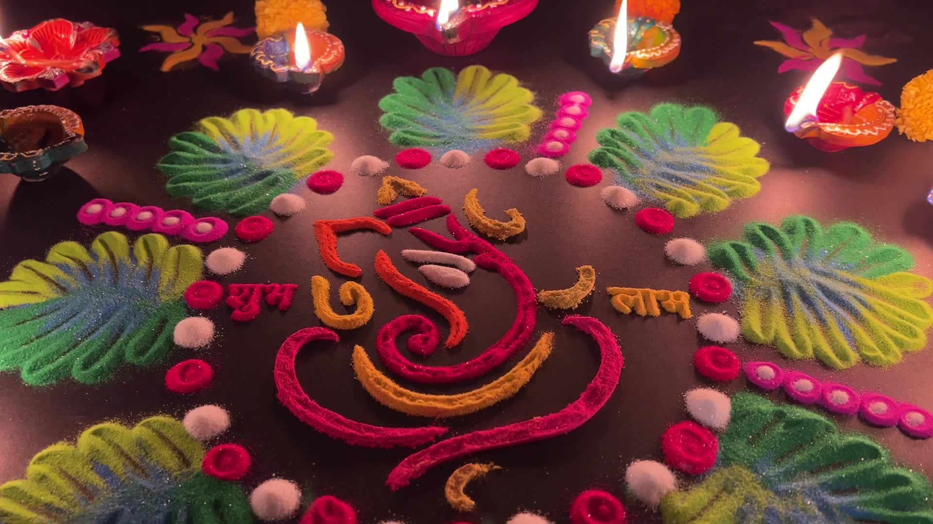 Rangoli Art During The Festival Of Diwali