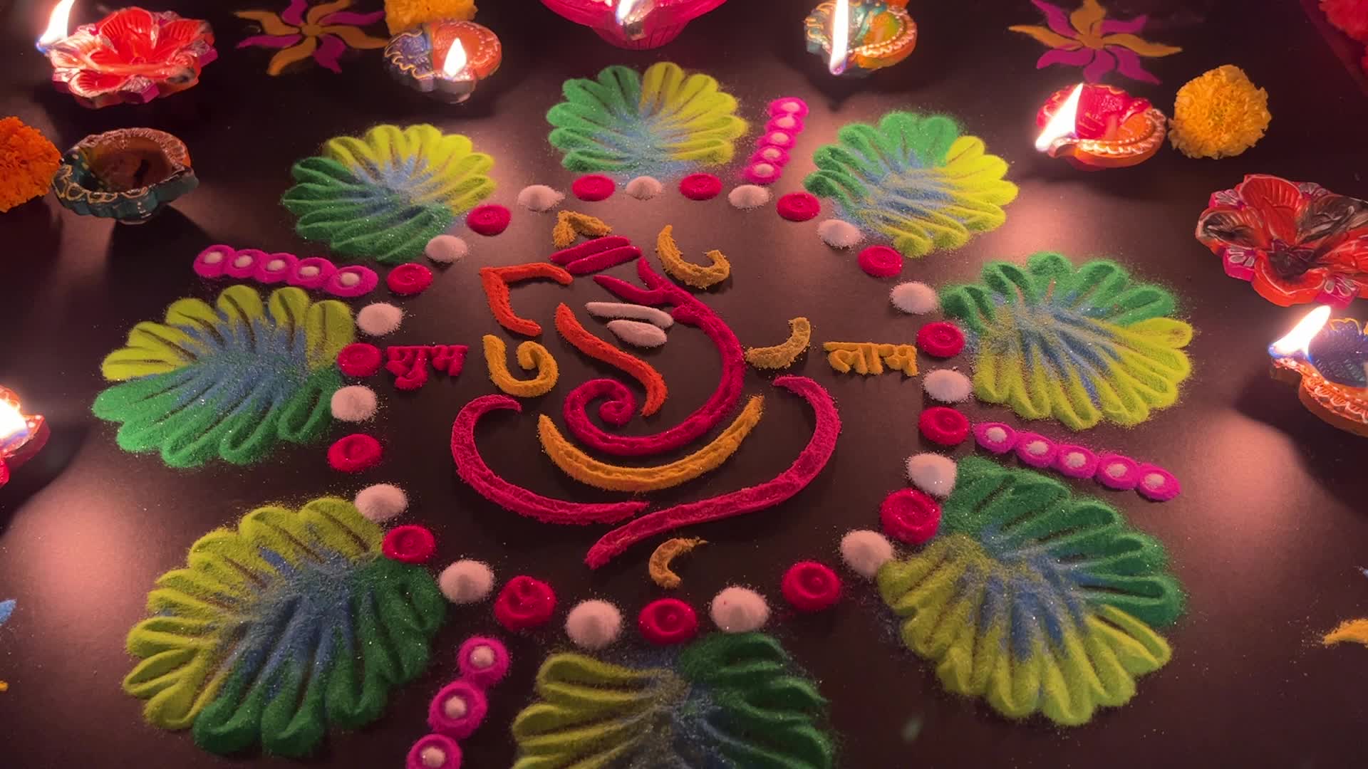 Rangoli Art During The Festival Of Diwali