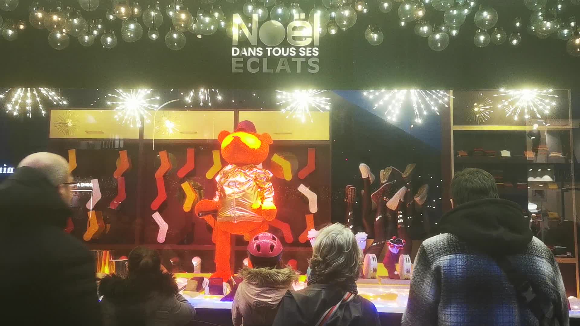 Famous Christmas display at Le Bon Marché store in Paris