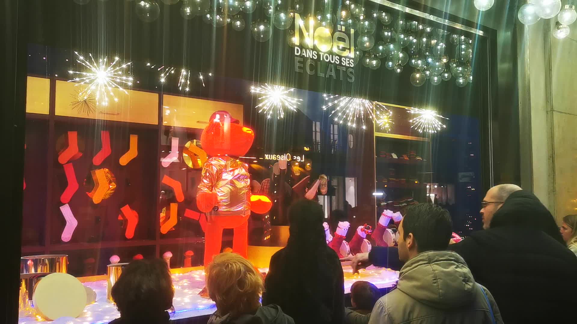 Famous Christmas display at Le Bon Marché store in Paris