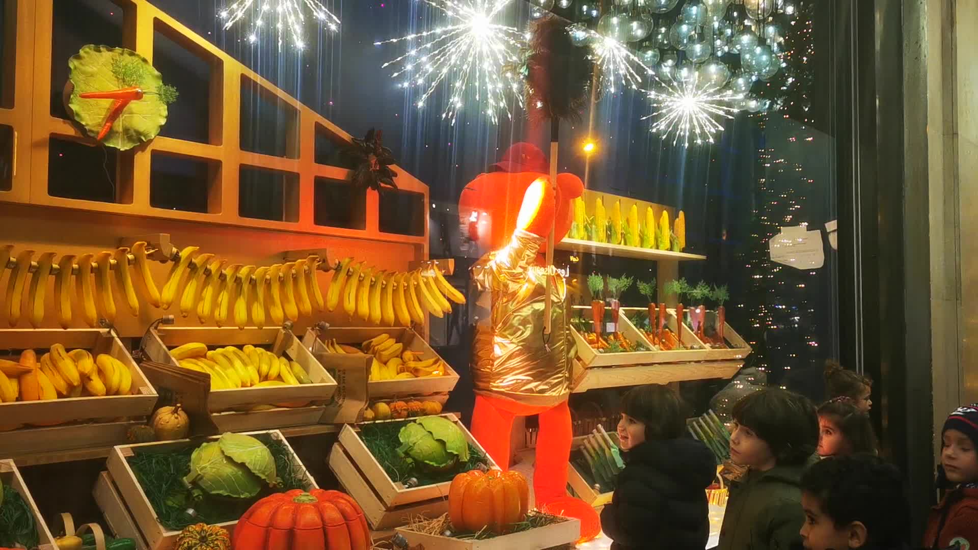 Famous Christmas display at Le Bon Marché store in Paris