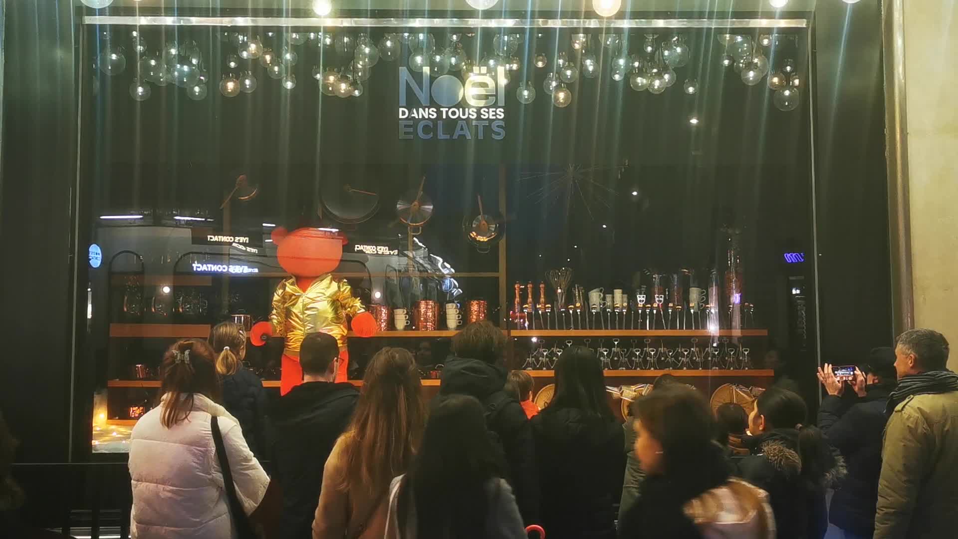Famous Christmas display at Le Bon Marché store in Paris