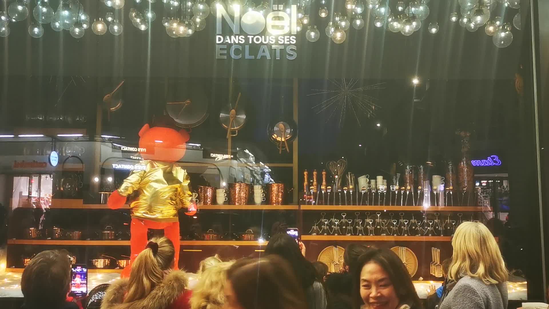 Famous Christmas display at Le Bon Marché store in Paris