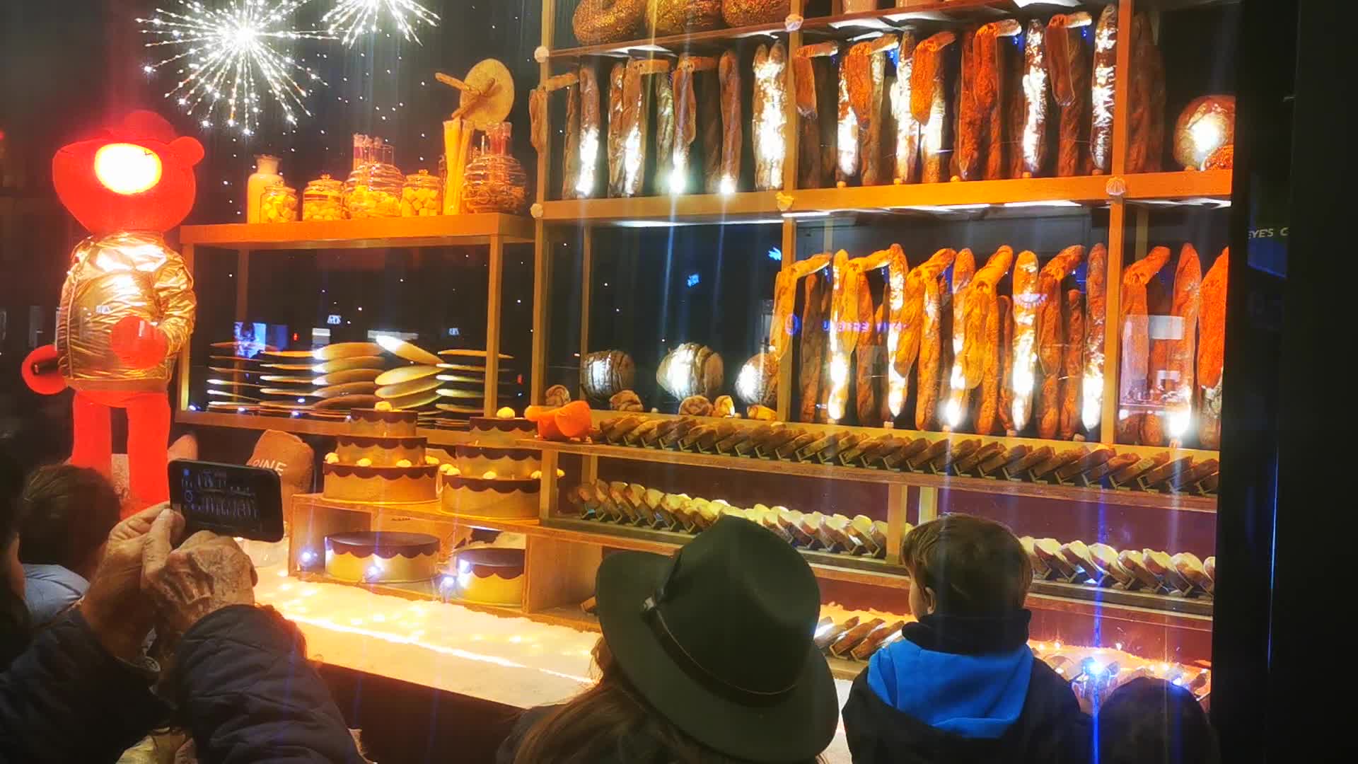 Famous Christmas display at Le Bon Marché store in Paris