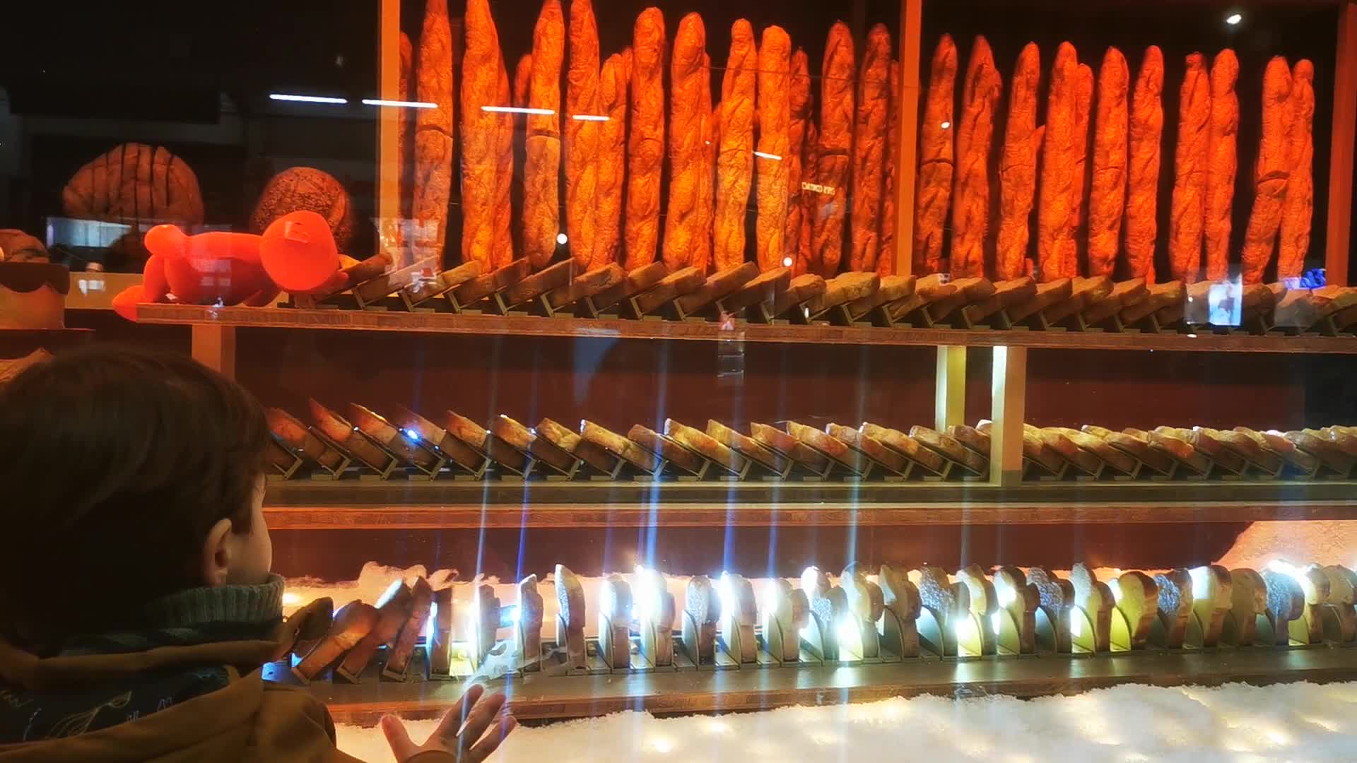 Famous Christmas display at Le Bon Marché store in Paris