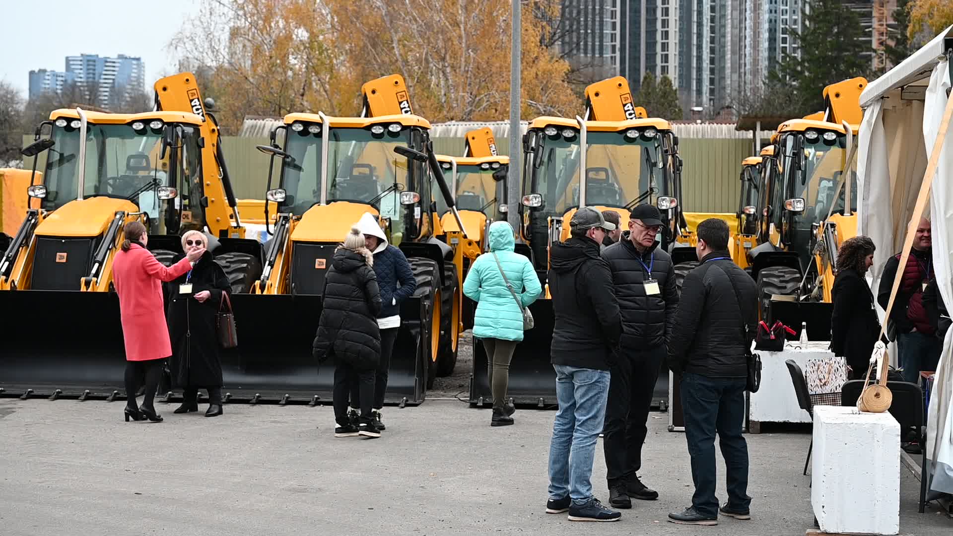US Ambassador to Ukraine hands over heavy machinery in Kyiv, amid Russia's invasion of Ukraine