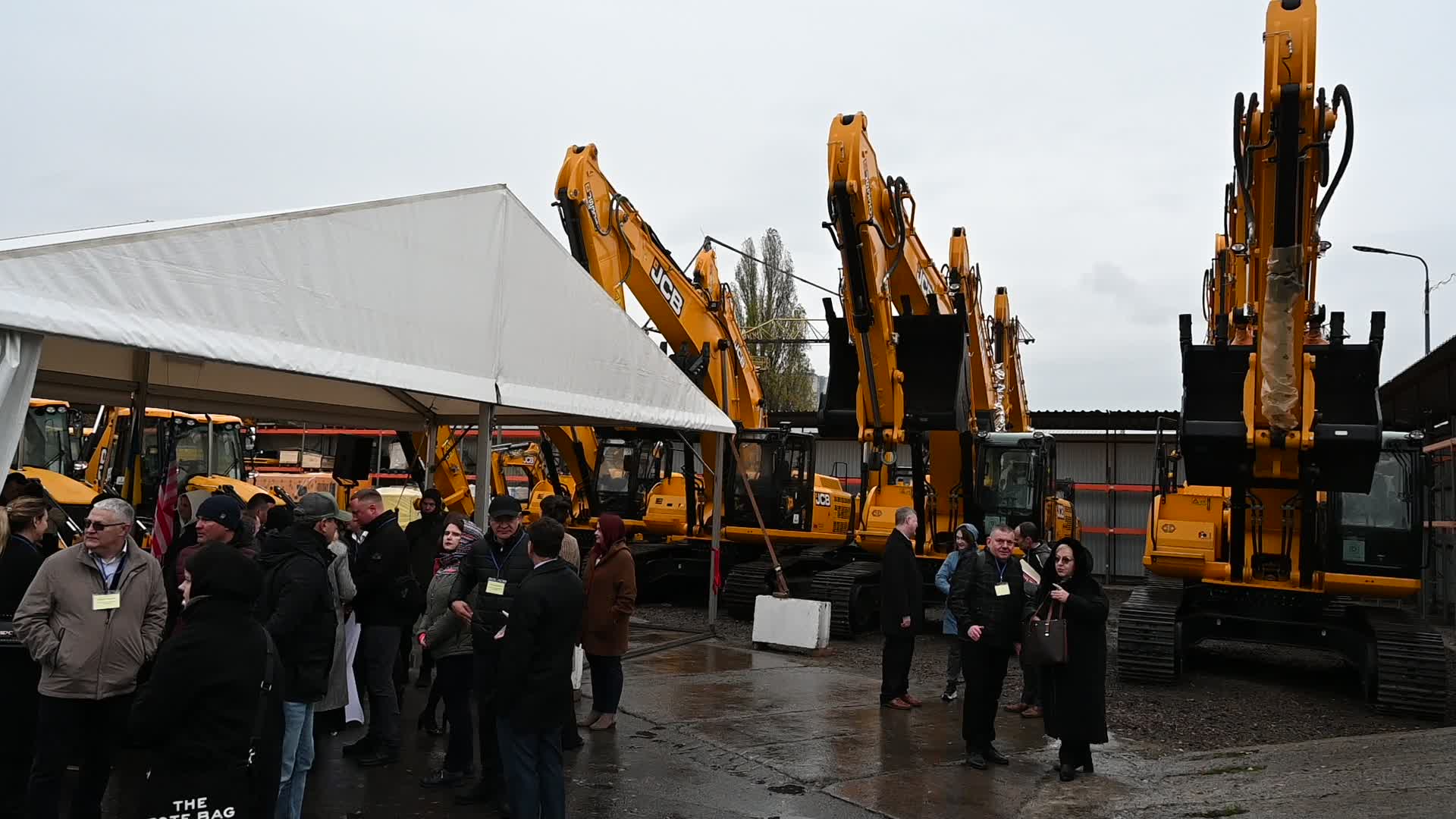 US Ambassador to Ukraine hands over heavy machinery in Kyiv, amid Russia's invasion of Ukraine