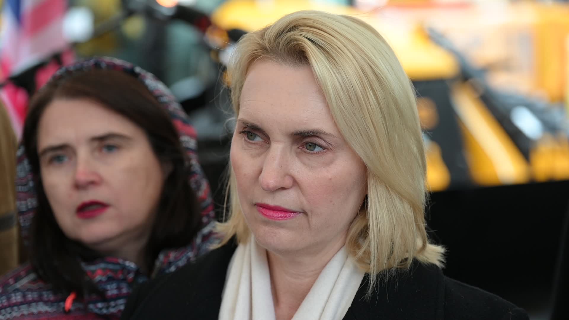 US Ambassador to Ukraine hands over heavy machinery in Kyiv, amid Russia's invasion of Ukraine