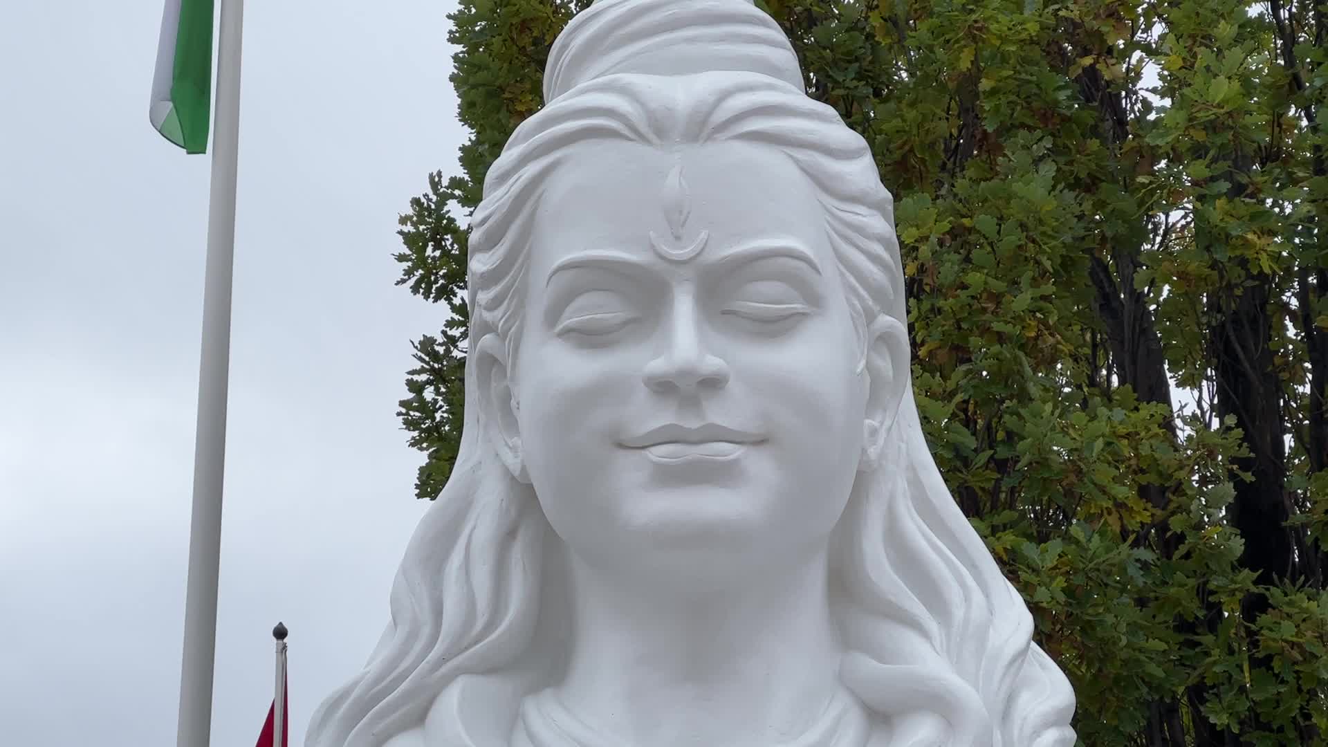 Large statue of Lord Shiva at a Hindu temple in Canada