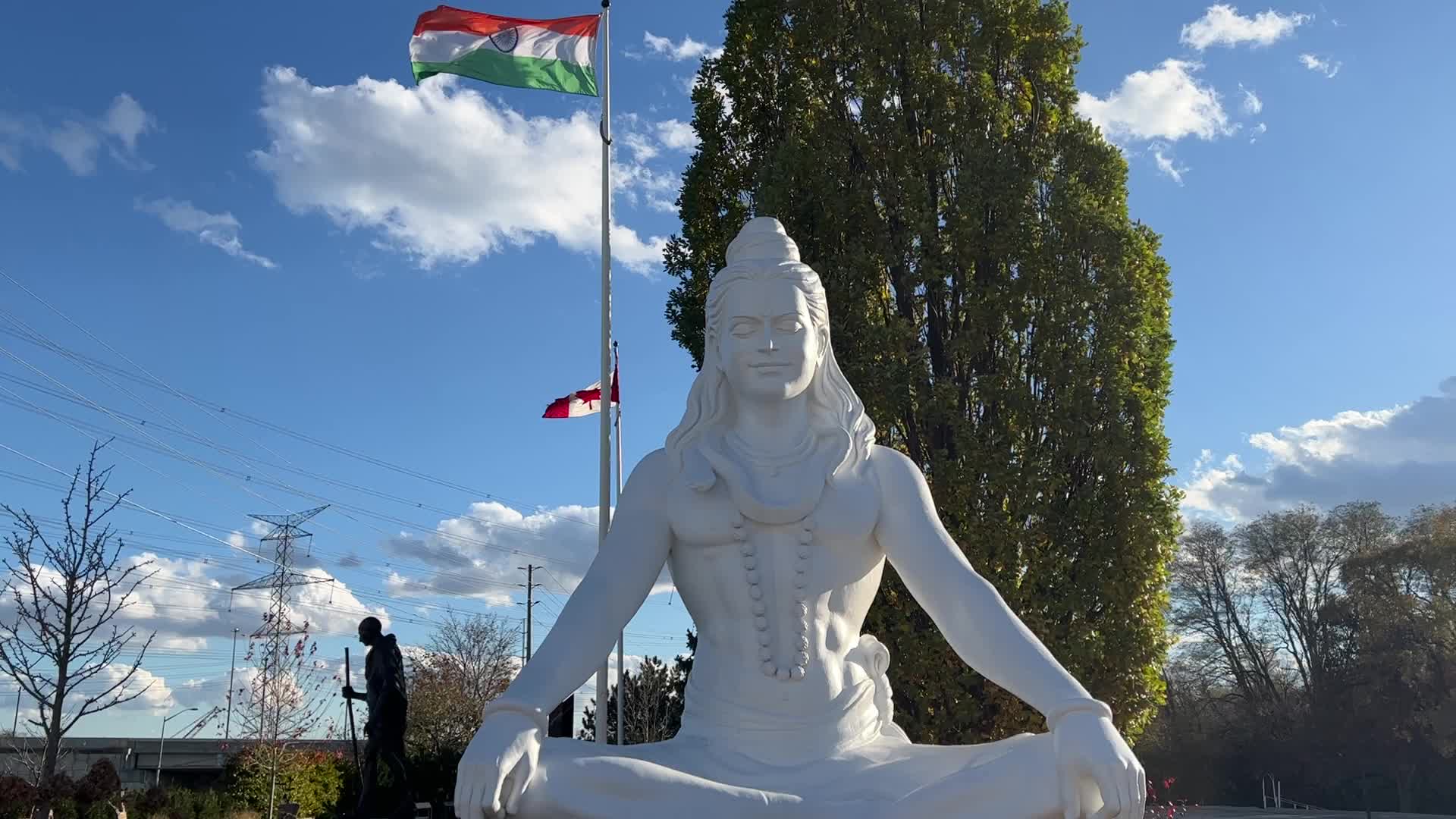 Large statue of Lord Shiva at a Hindu temple in Canada
