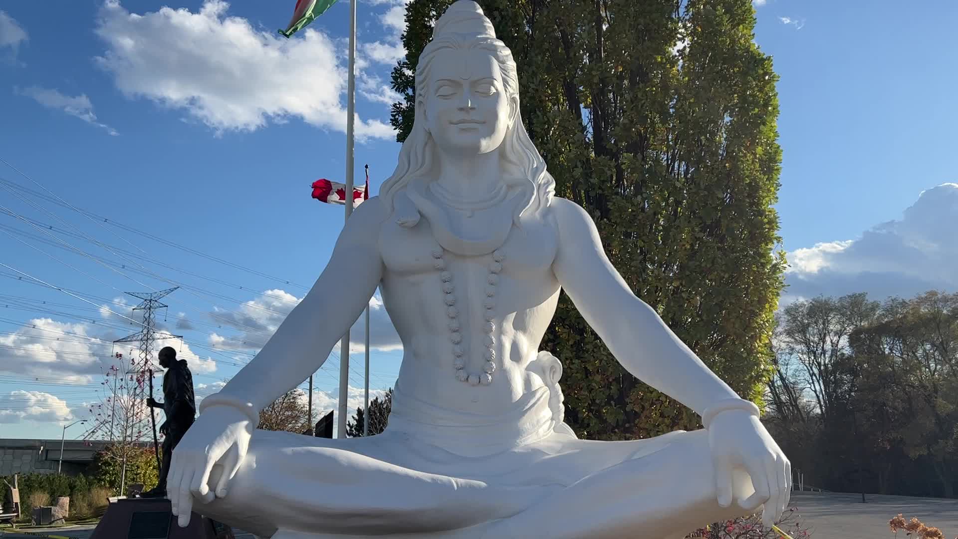 Large statue of Lord Shiva at a Hindu temple in Canada