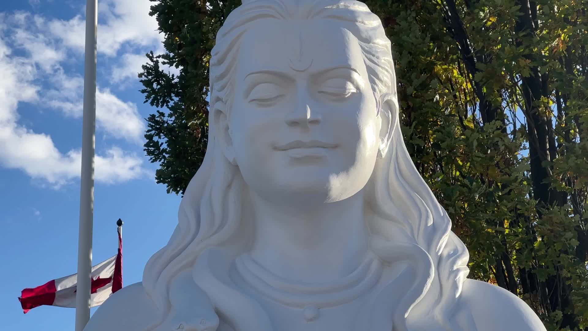 Large statue of Lord Shiva at a Hindu temple in Canada