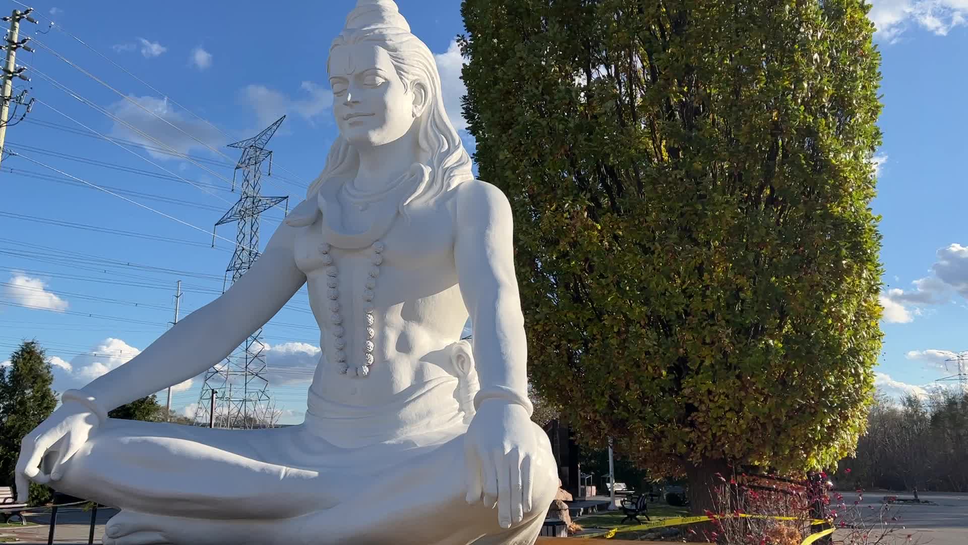 Large statue of Lord Shiva at a Hindu temple in Canada