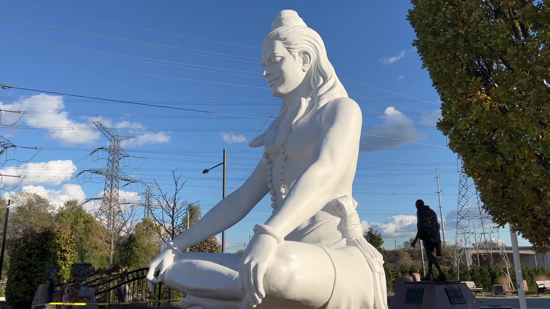 Large statue of Lord Shiva at a Hindu temple in Canada