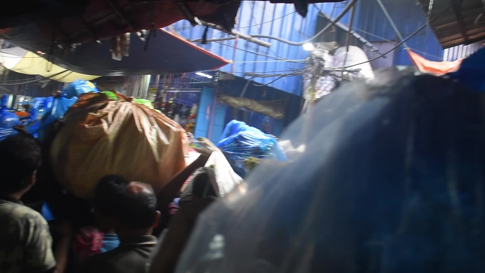Flower Market During Kali Puja And Diwali Festival In Kolkata, India