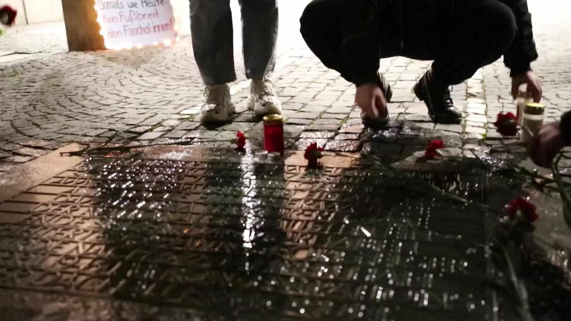 Germany: Antifascists mourn the victims of the holocaust in Munich