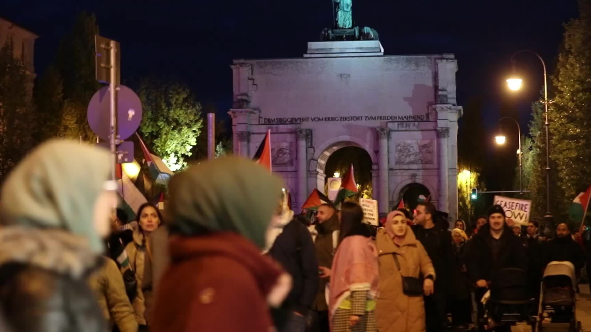 Germany: Thousands at pro palestinian demo in Munich