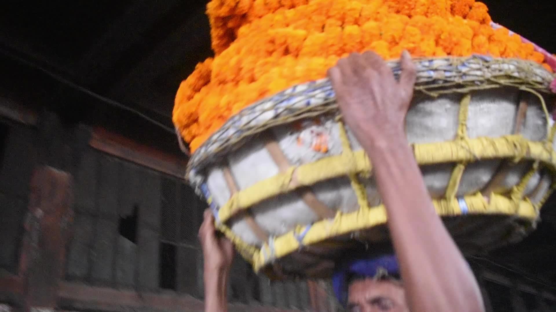 Flower Market During Kali Puja And Diwali Festival In Kolkata, India