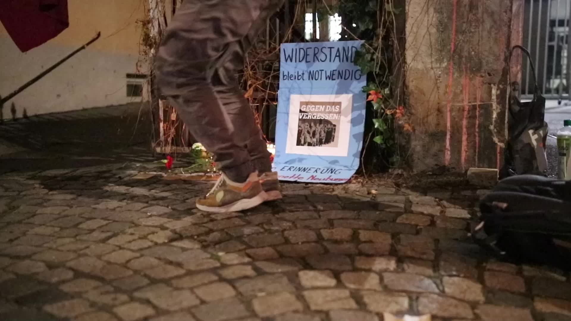 Germany: Antifascists mourn the victims of the holocaust in Munich