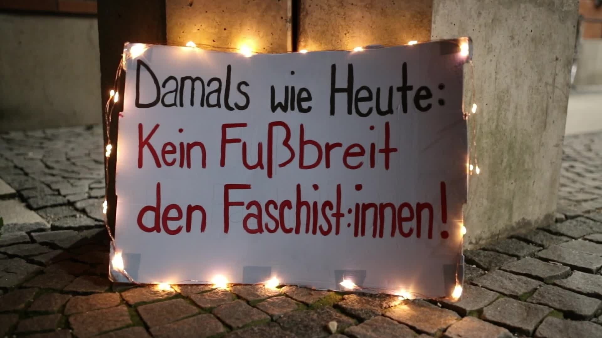 Germany: Antifascists mourn the victims of the holocaust in Munich