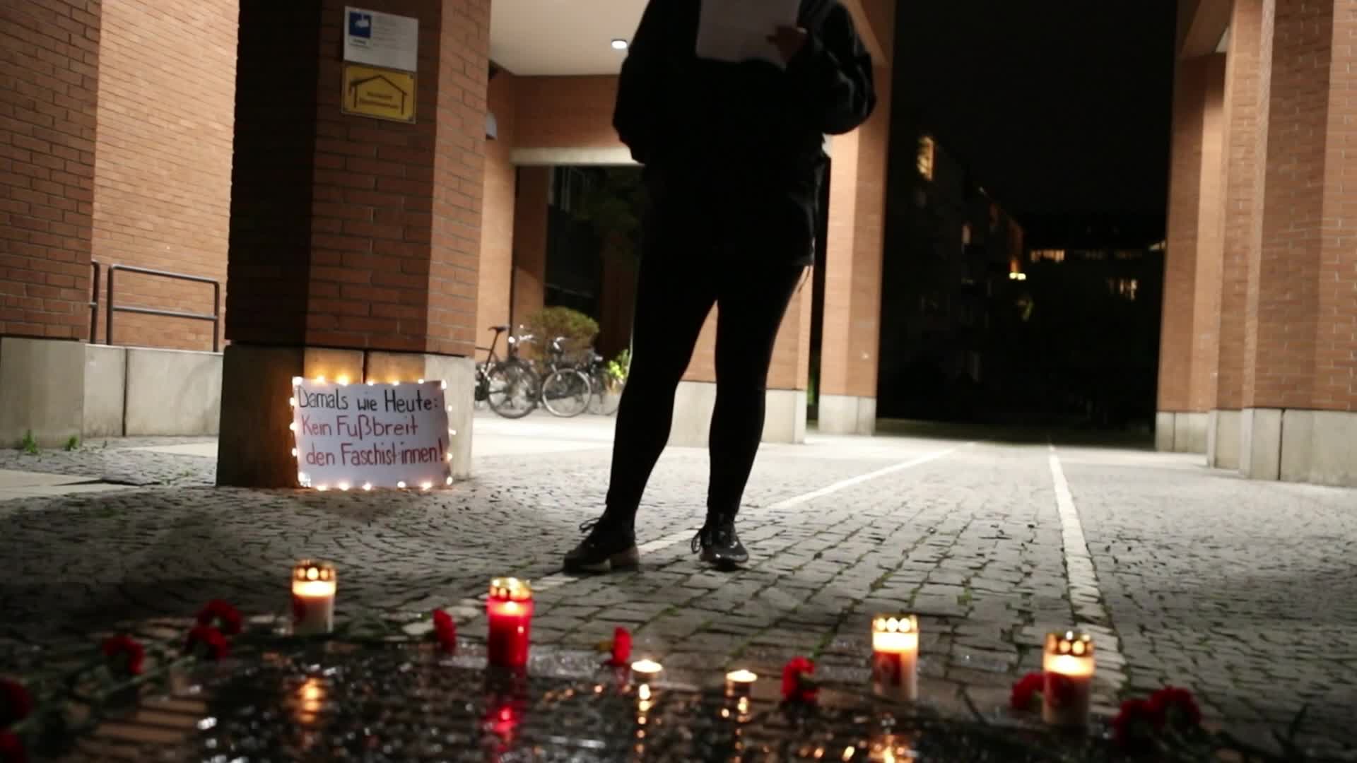 Germany: Antifascists mourn the victims of the holocaust in Munich