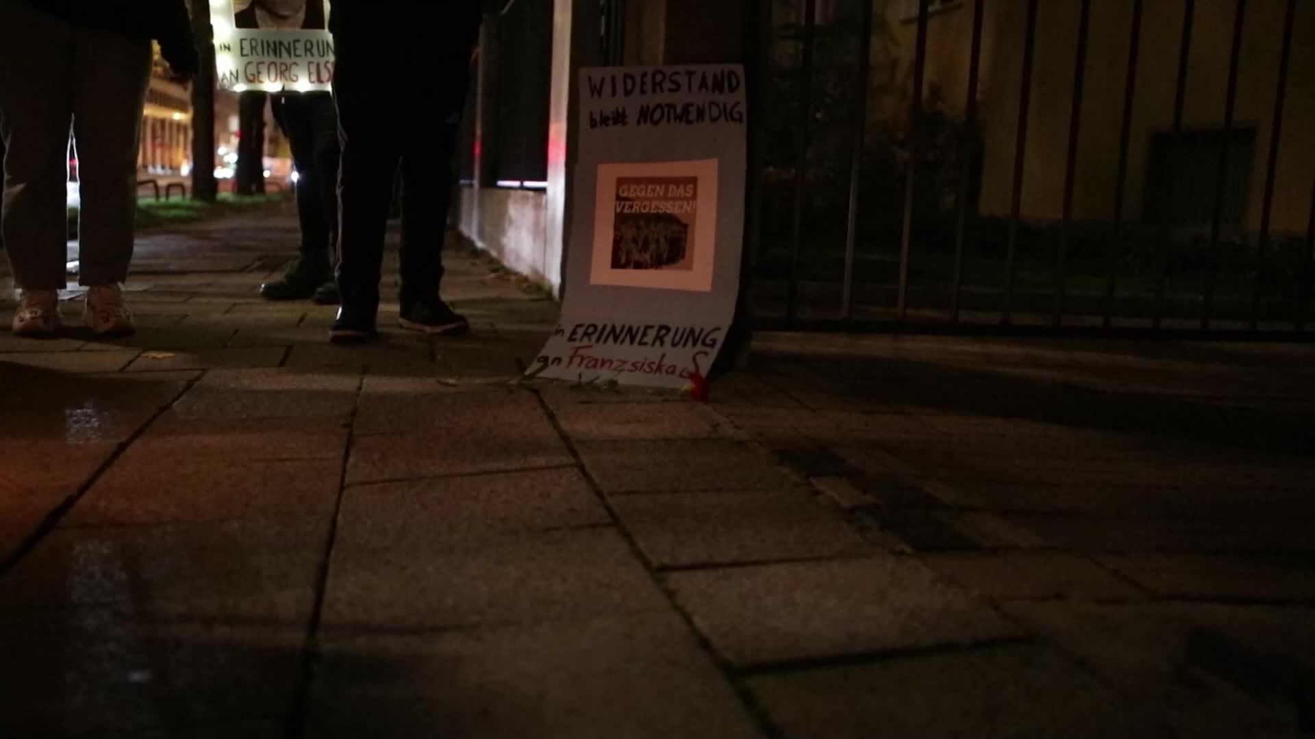 Germany: Antifascists mourn the victims of the holocaust in Munich