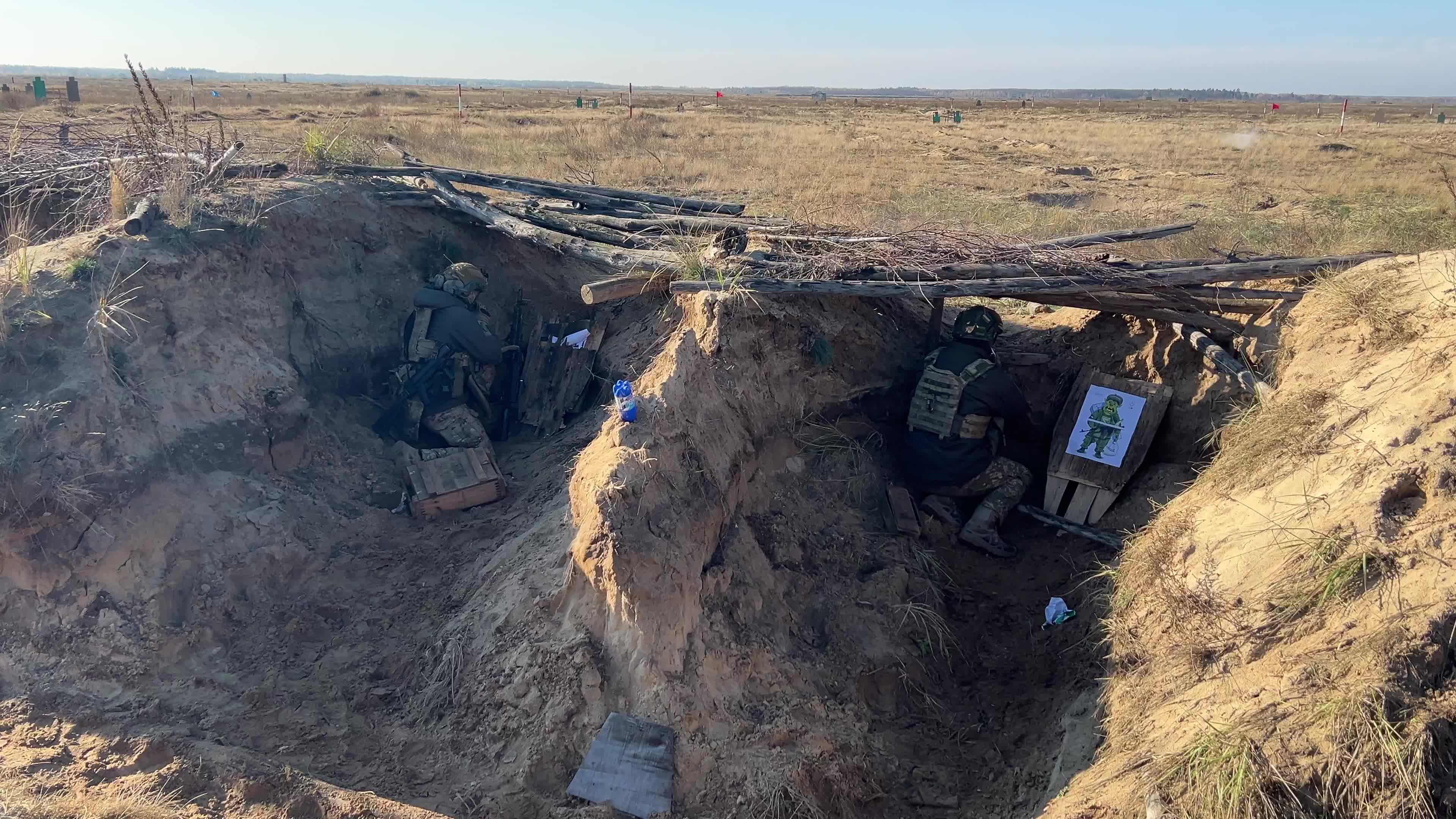 Servicemen of the First Presidential National Guard Brigade of Ukraine BUREVIY (Storm) during a practical exercise 