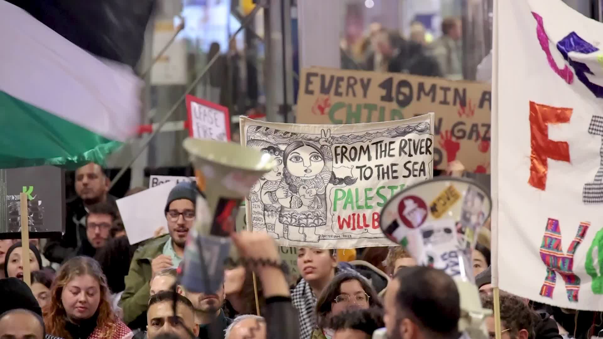 Pro-Palestinian protests at Amsterdam Schiphol Airport 