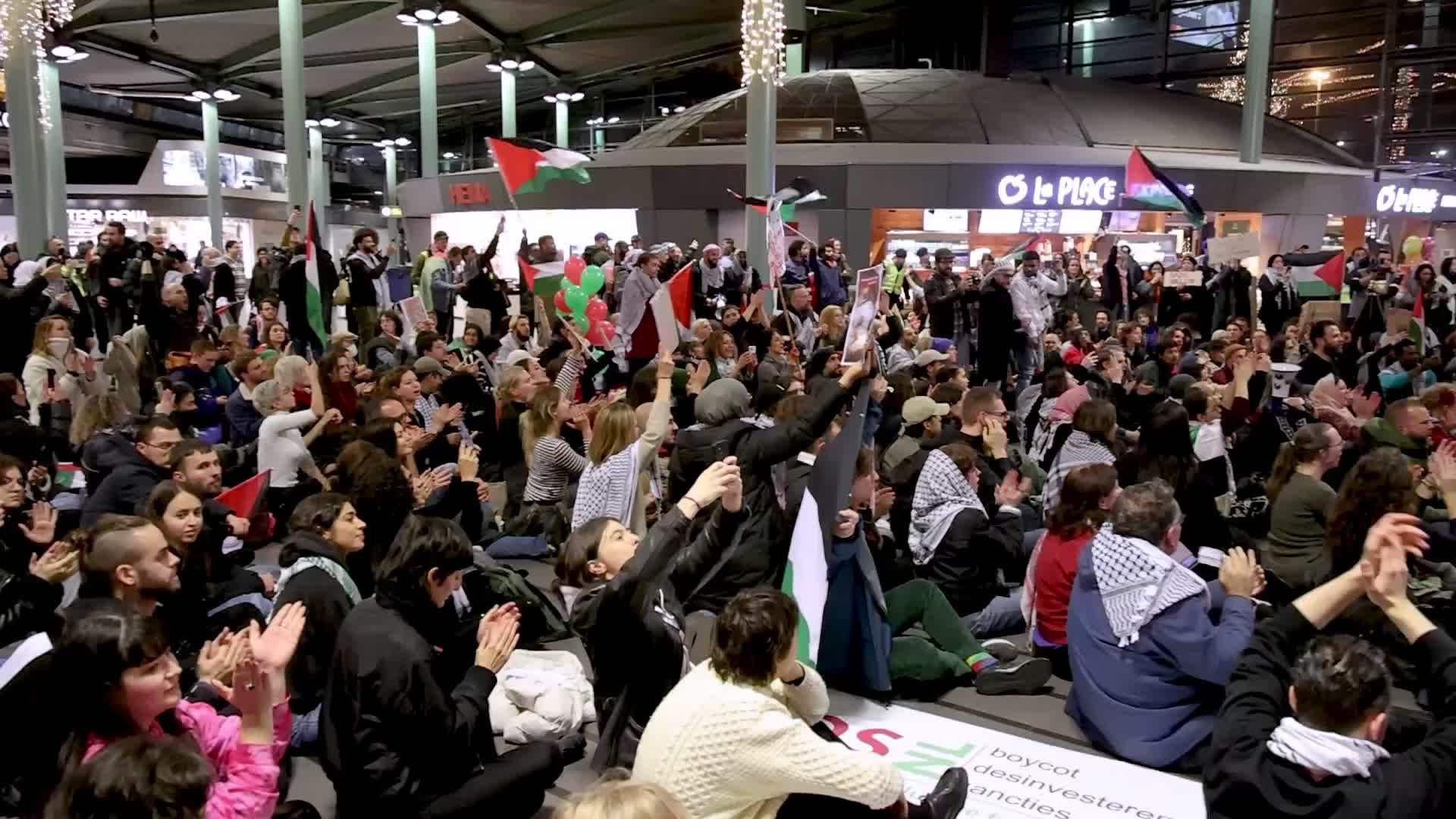  Pro-Palestinian protests at Amsterdam Schiphol Airport 