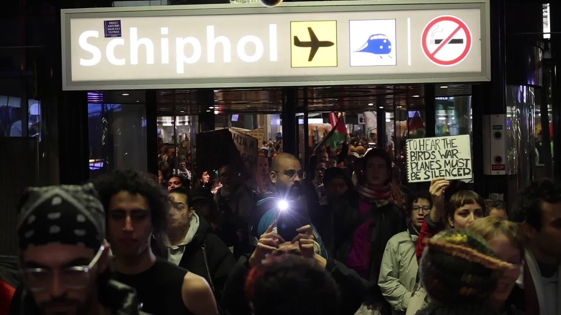  Pro-Palestinian protests at Amsterdam Schiphol Airport 