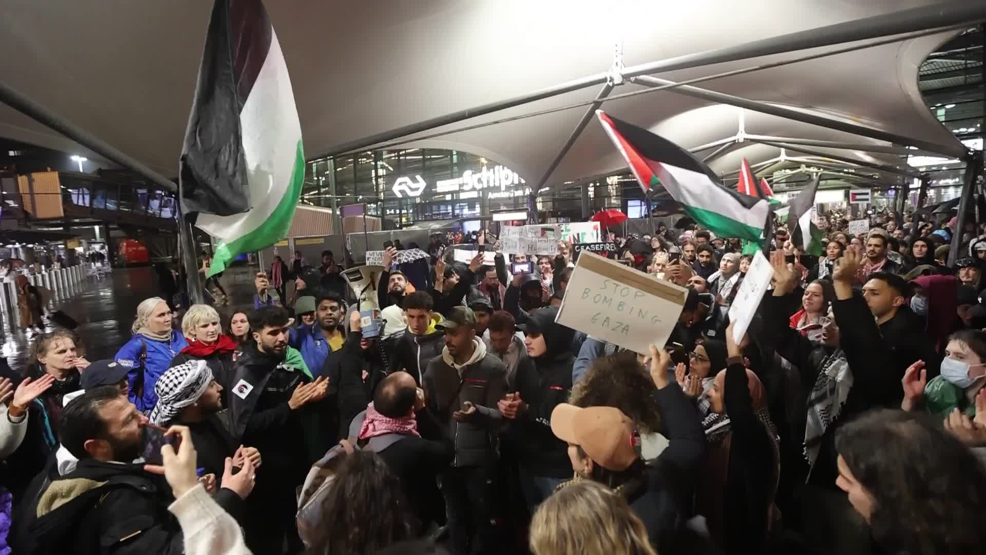  Pro-Palestinian protests at Amsterdam Schiphol Airport 