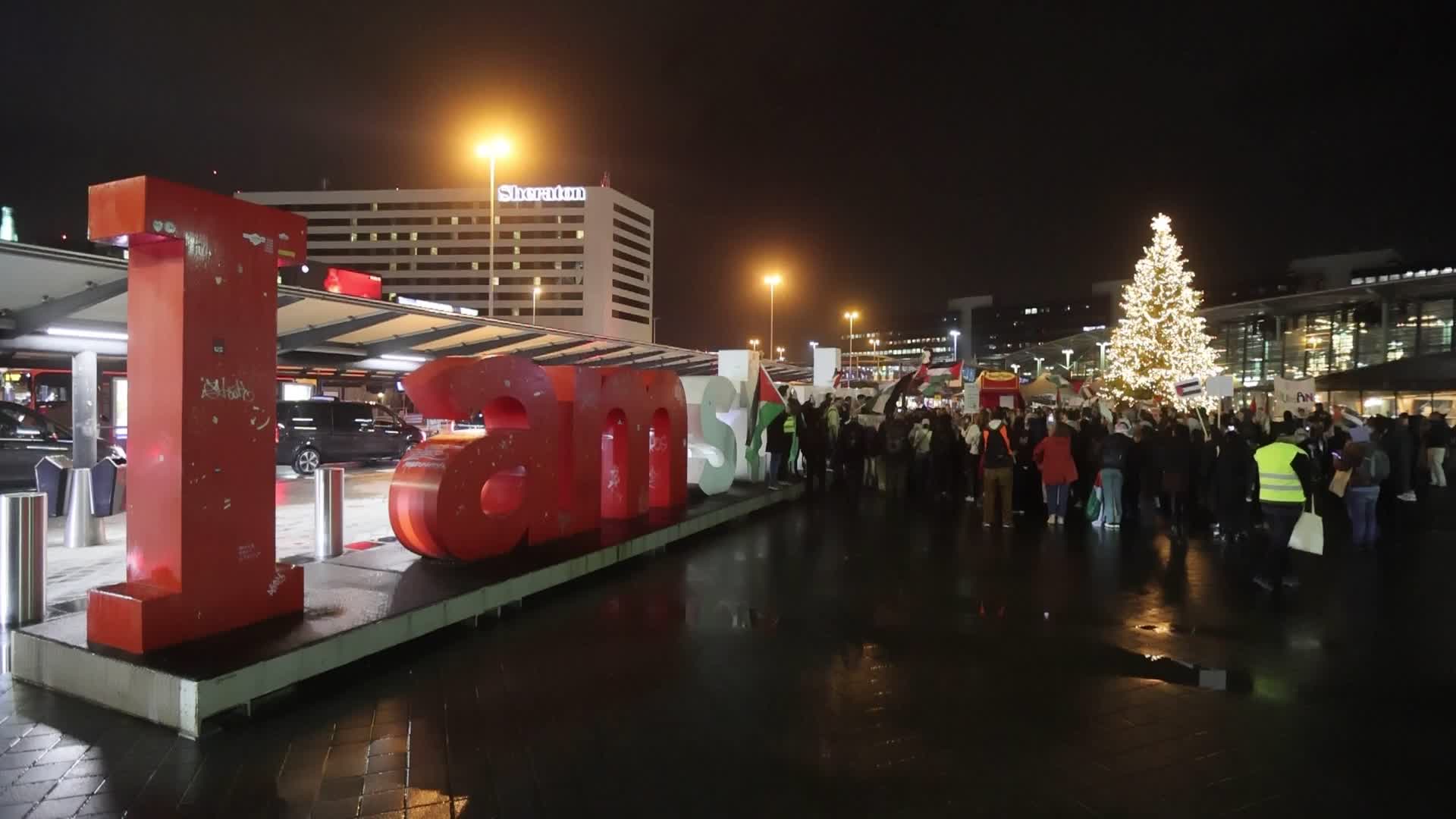 Pro-Palestinian protests at Amsterdam Schiphol Airport 