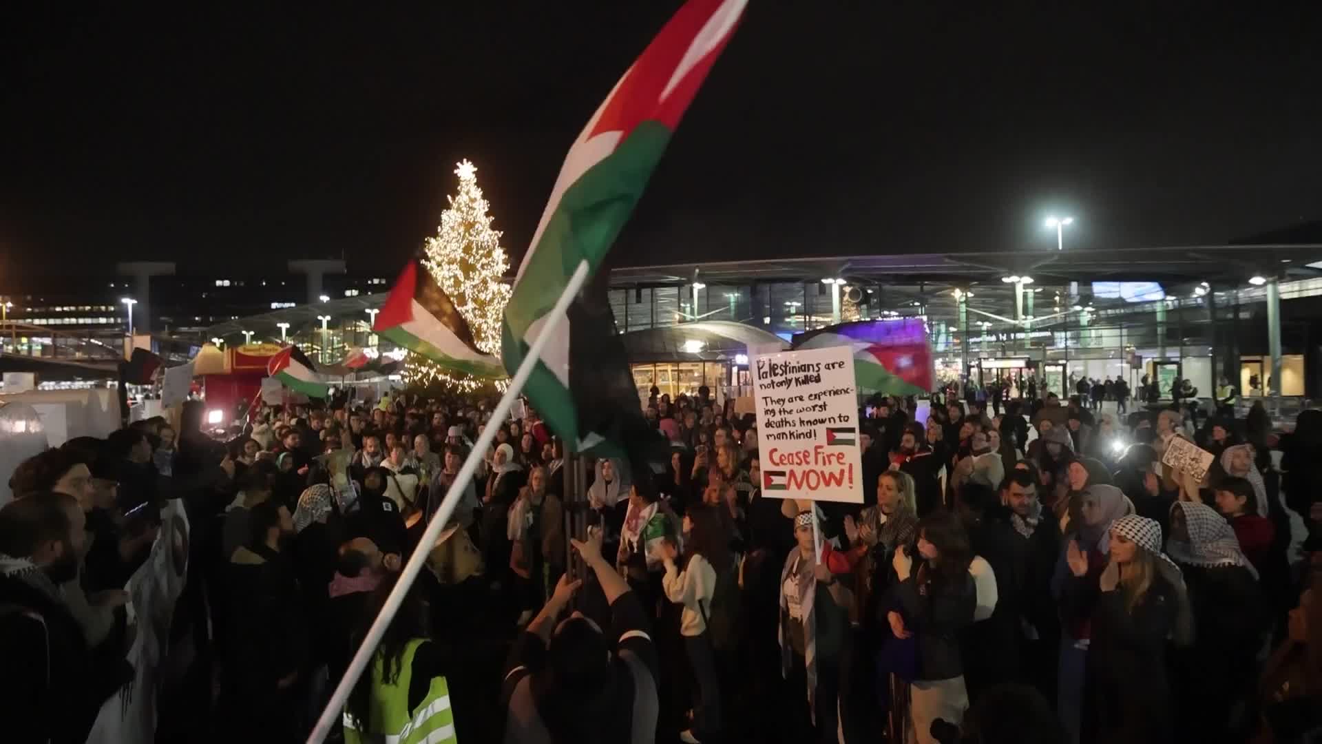  Pro-Palestinian protests at Amsterdam Schiphol Airport 