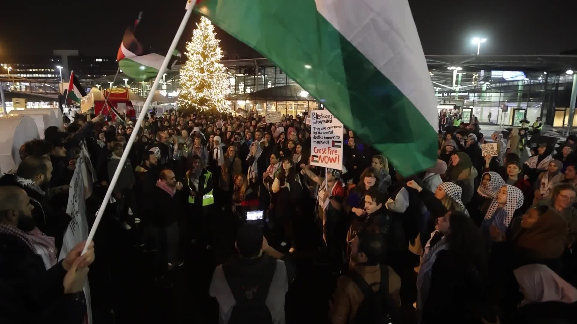  Pro-Palestinian protests at Amsterdam Schiphol Airport 