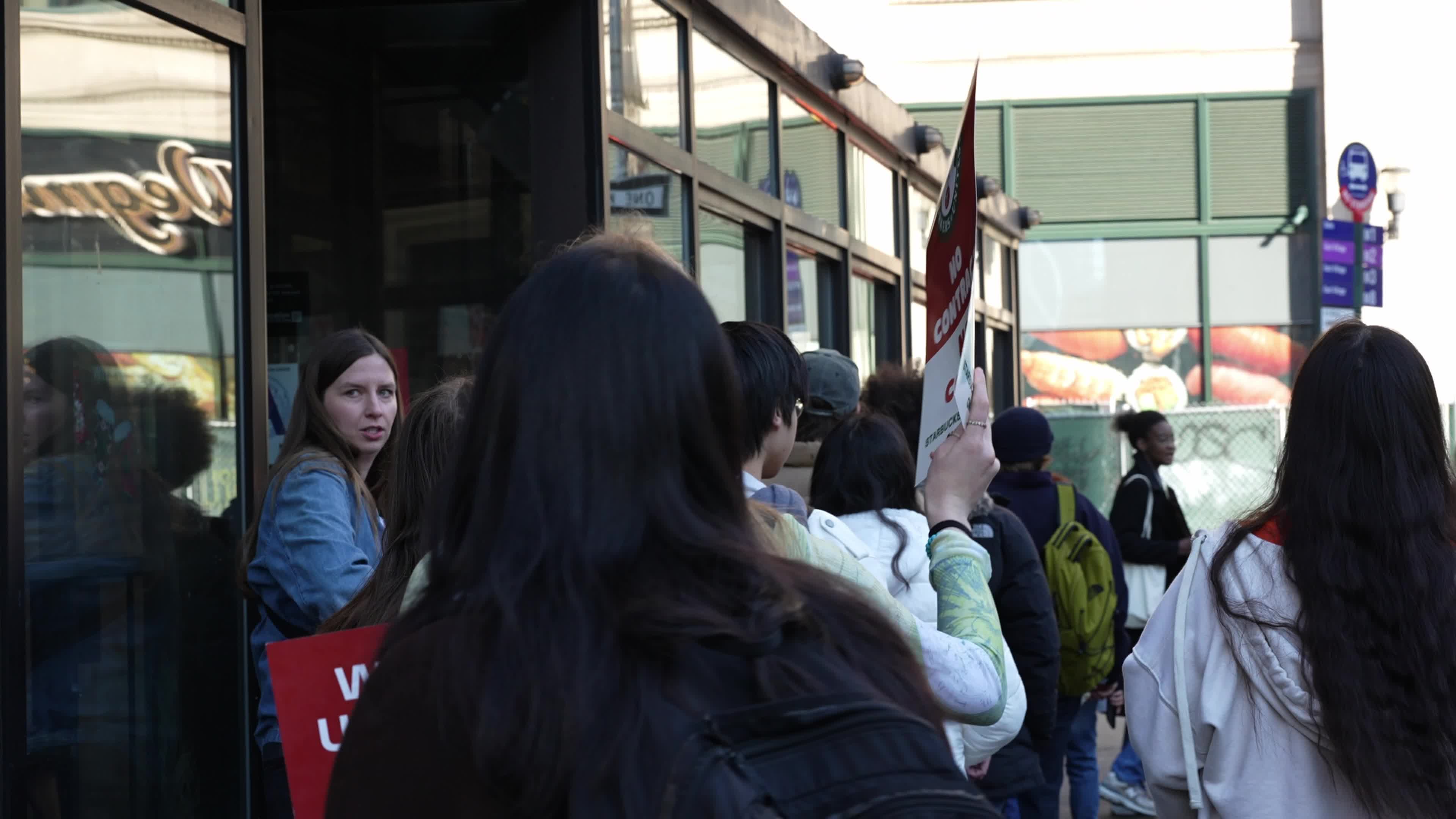 Starbucks Workers on Strike on Red Cup Day