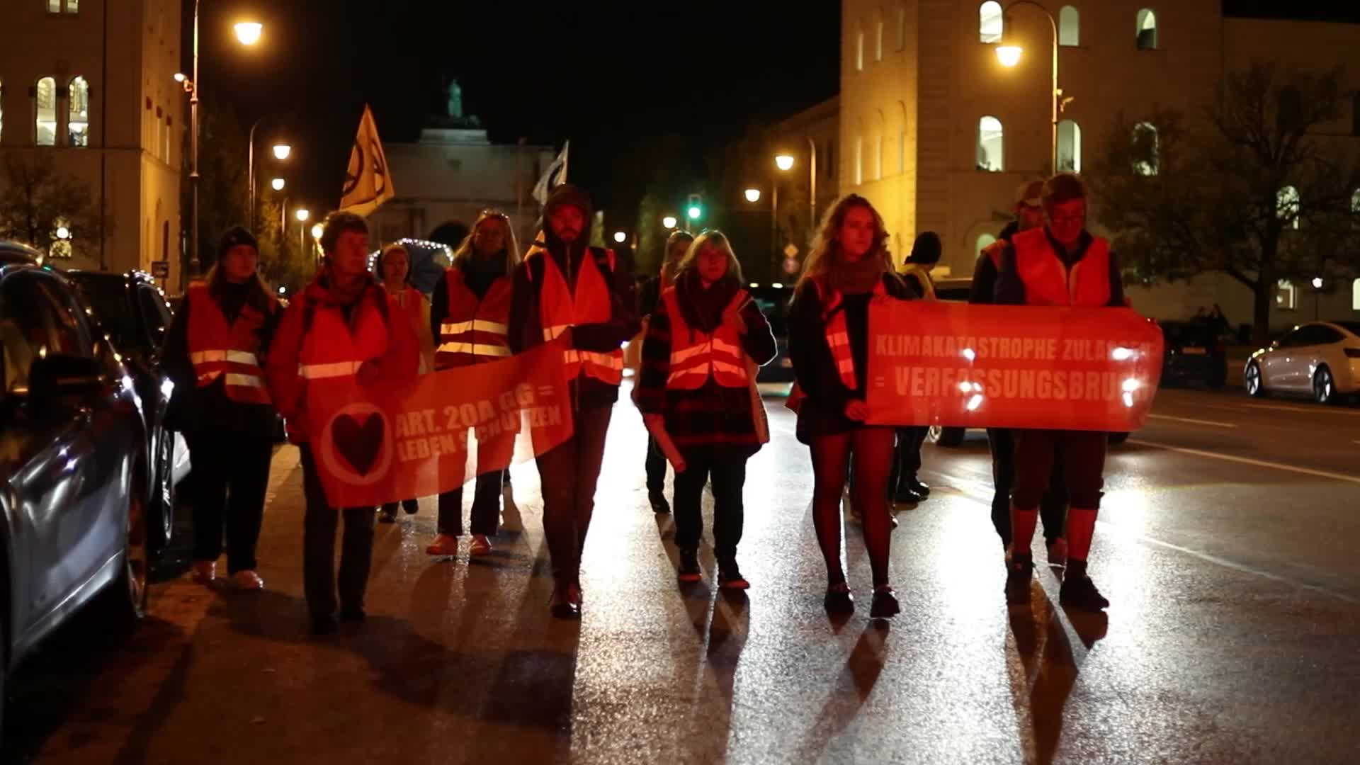 Last Generation Protest March in Munich