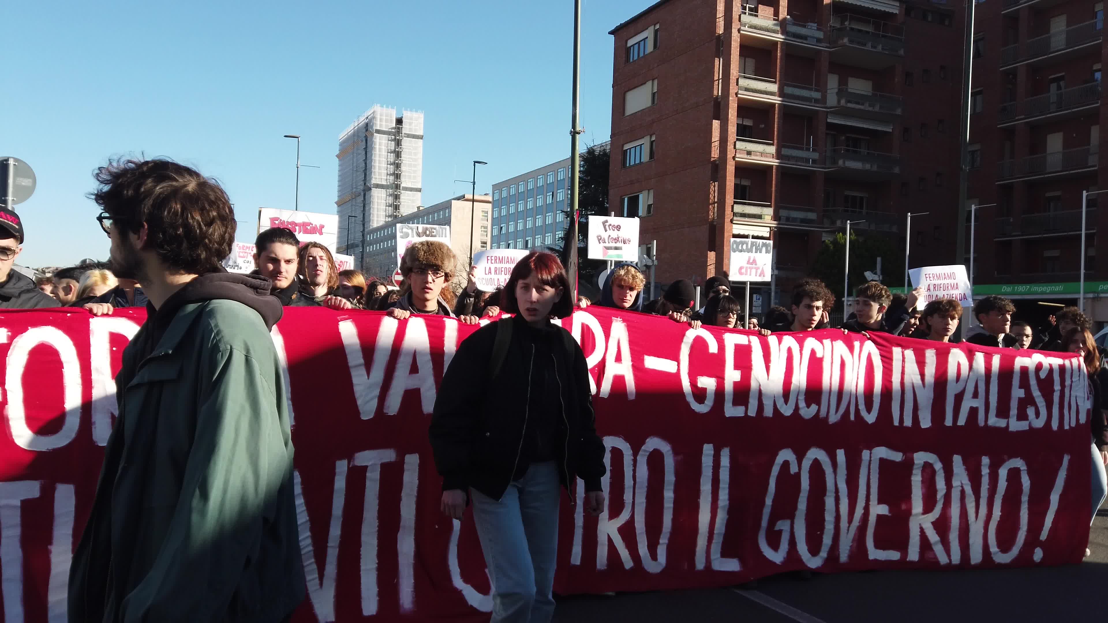 Student Protest Against Meloni Government In Turin