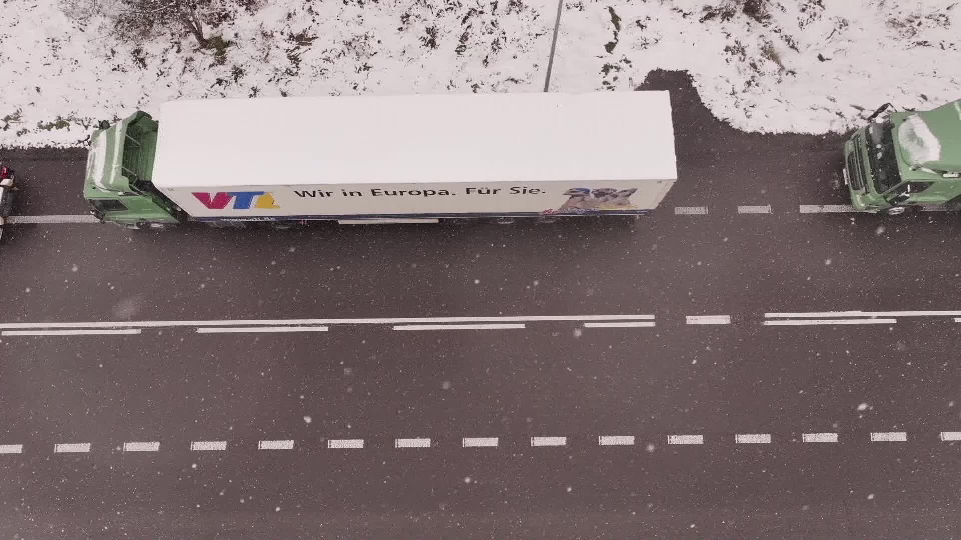 Long queue of trucks are waiting to cross the border to Ukraine near the Dorohusk town