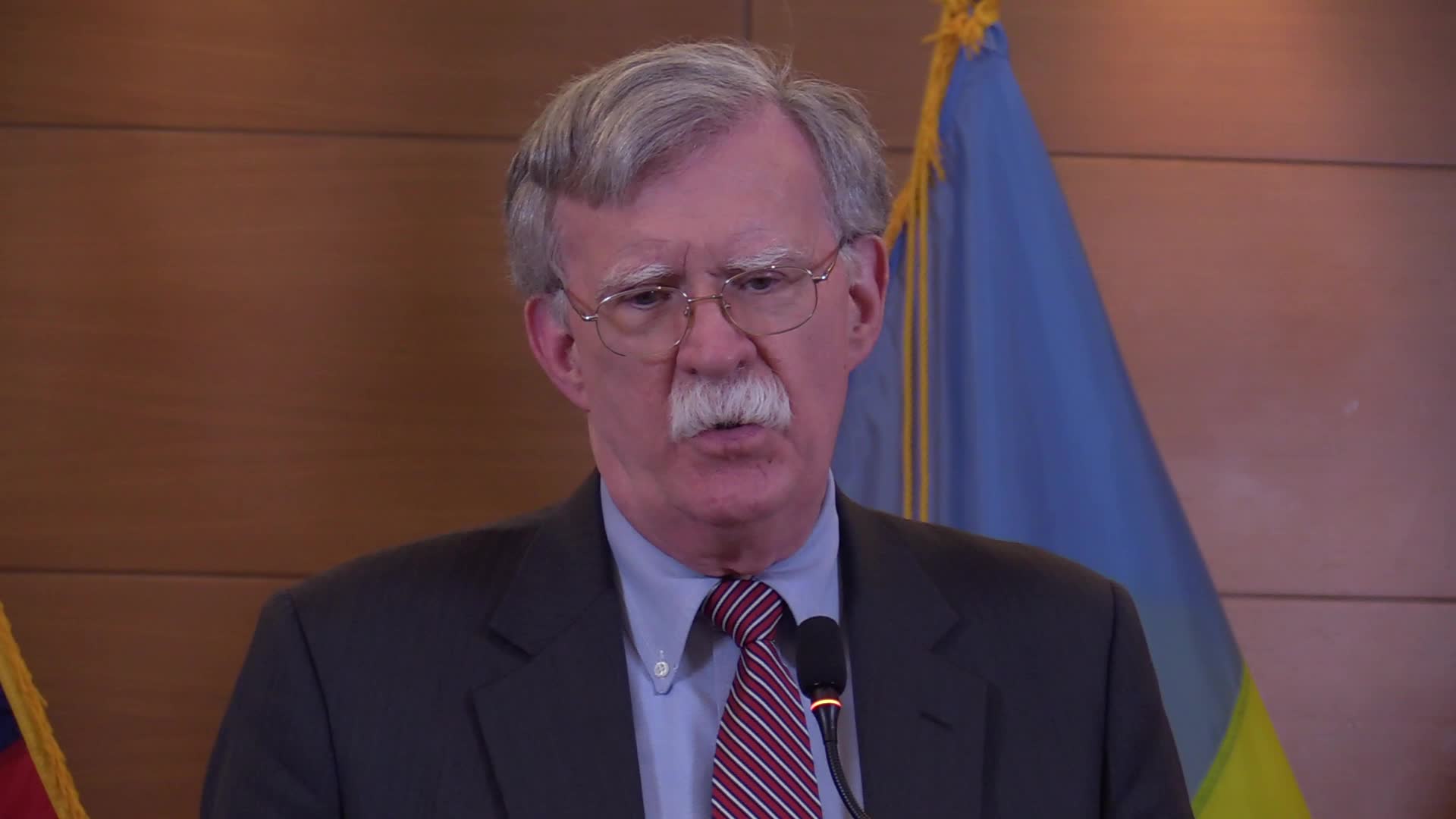 US National Security Advisor John Bolton press conference in Kiev