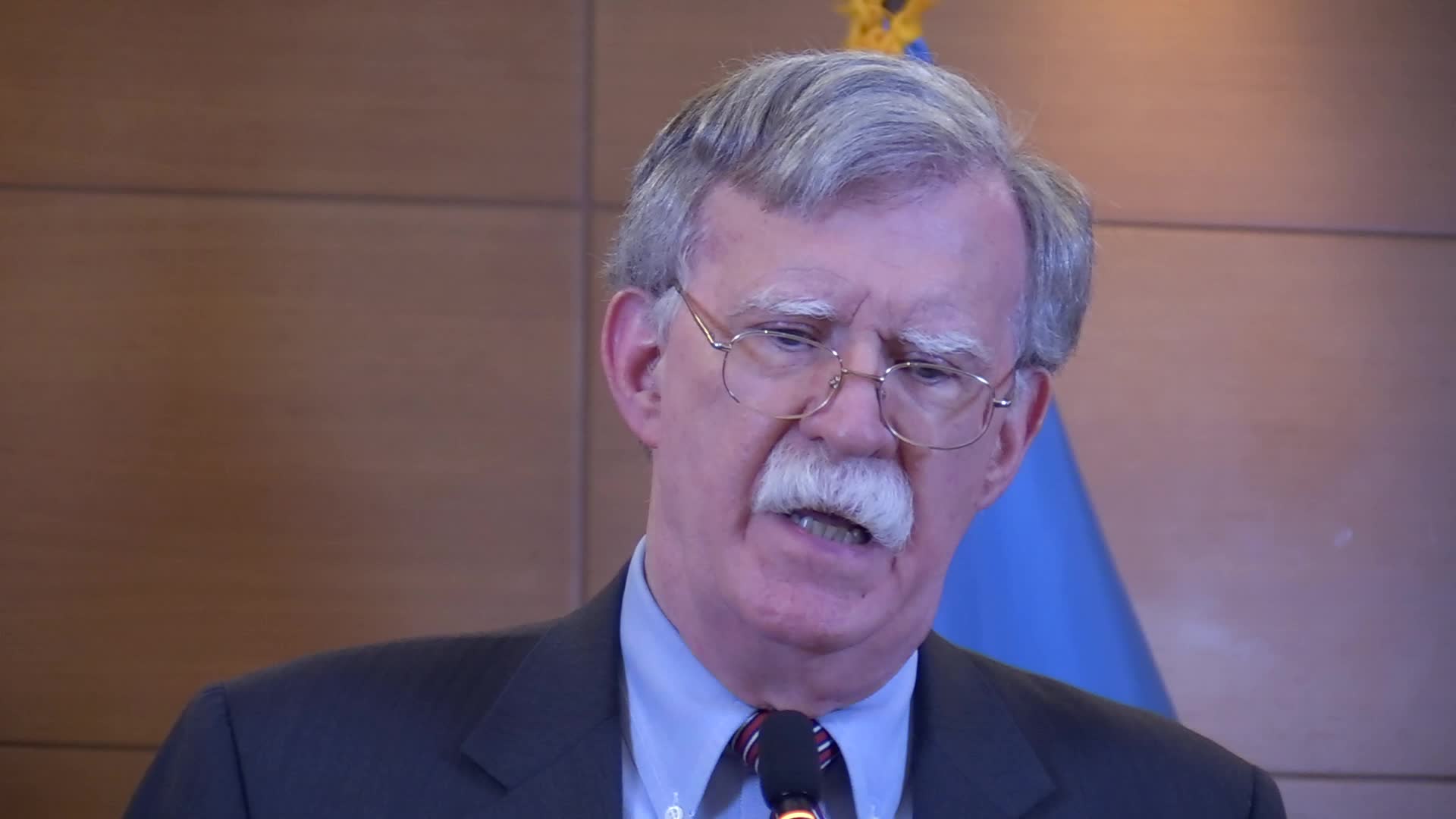 US National Security Advisor John Bolton press conference in Kiev