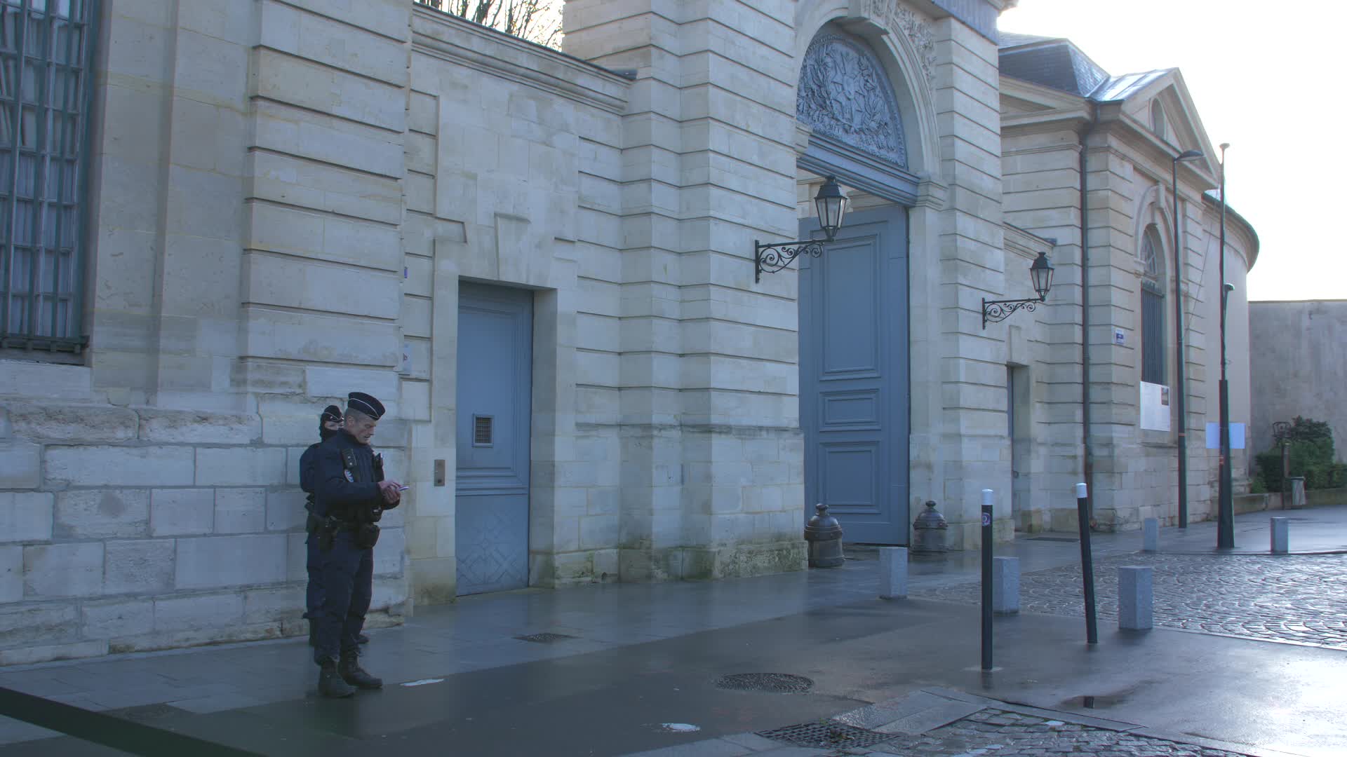 Police at Saint-Denis for political summit convened by Macron