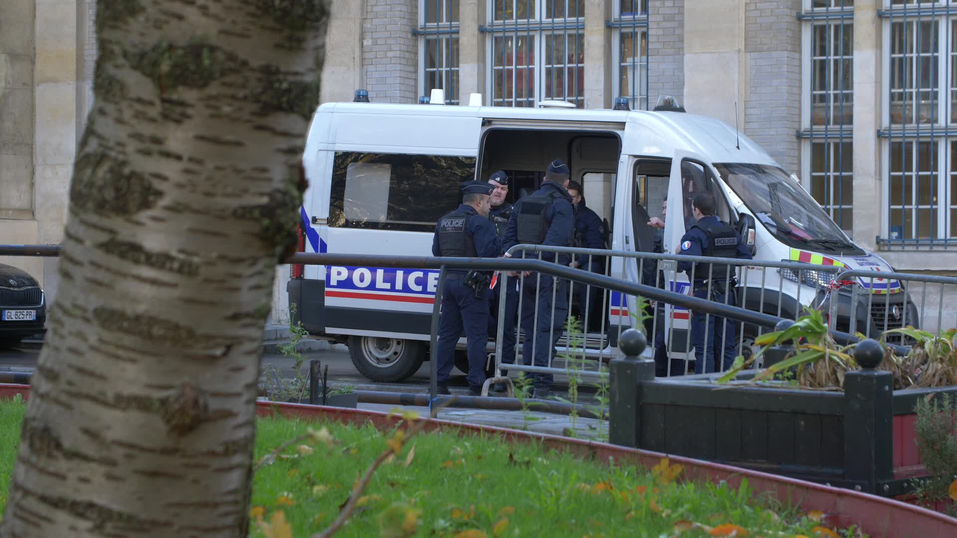Police at Saint-Denis for political summit convened by Macron