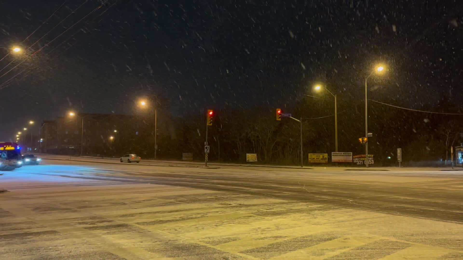 Snow in Toronto, Canada 