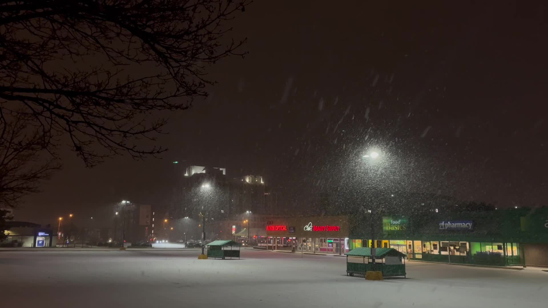 Snow in Toronto, Canada 